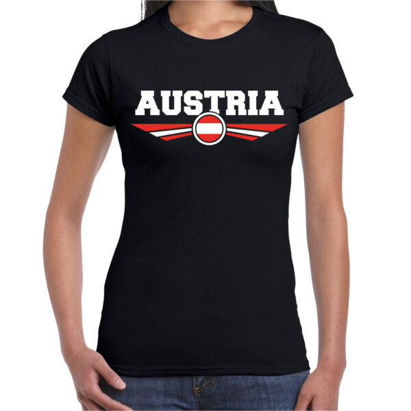Oostenrijk / Austria landen shirt zwart voor dames