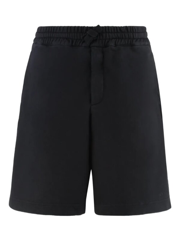 Alexander McQueen short à logo brodé - Noir