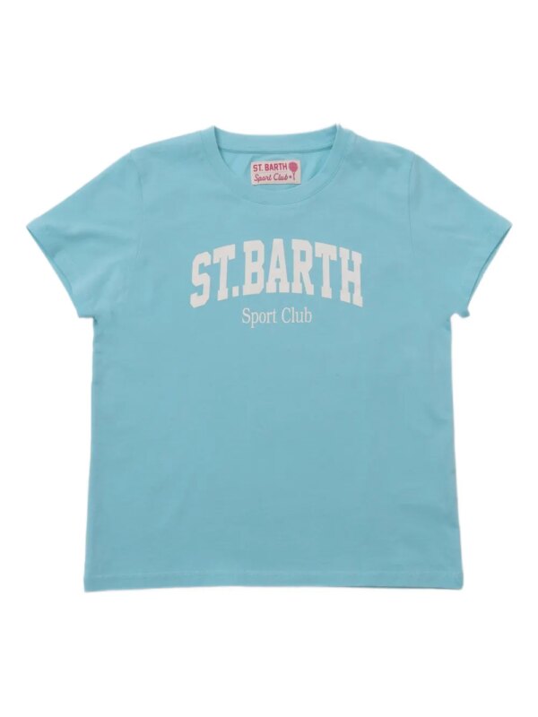 MC2 Saint Barth Kids t-shirt en coton à imprimé Elly Sport Club - Bleu
