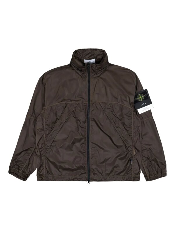 Stone Island coupe-vent zippé à capuche dissimulée - Vert