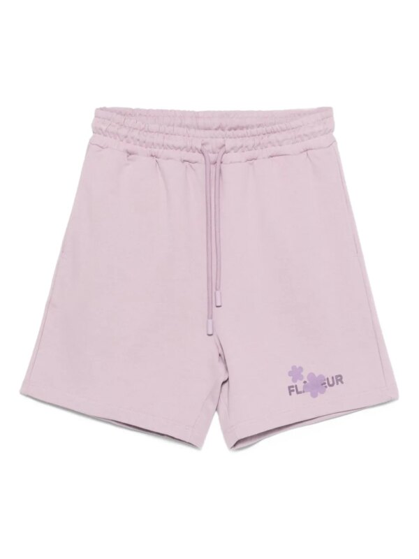FLÂNEUR short de sport à logo imprimé - Violet