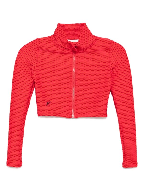 Tessitura Body Couture haut 3D à coupe crop - Rouge