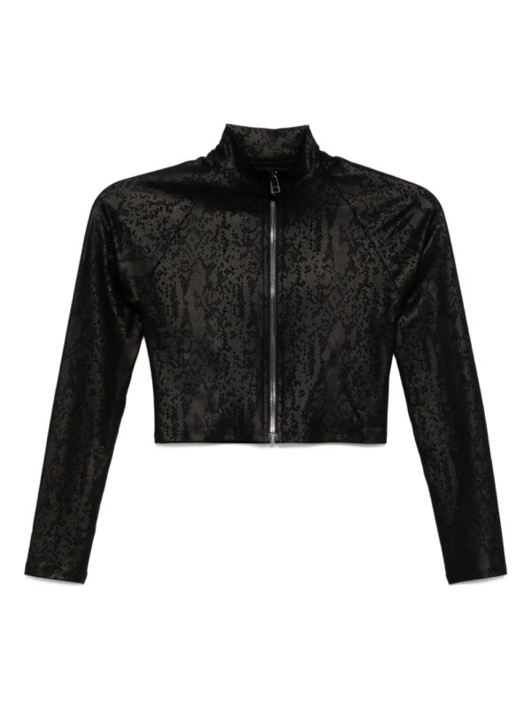 Tessitura Body Couture haut 3D à coupe crop - Noir