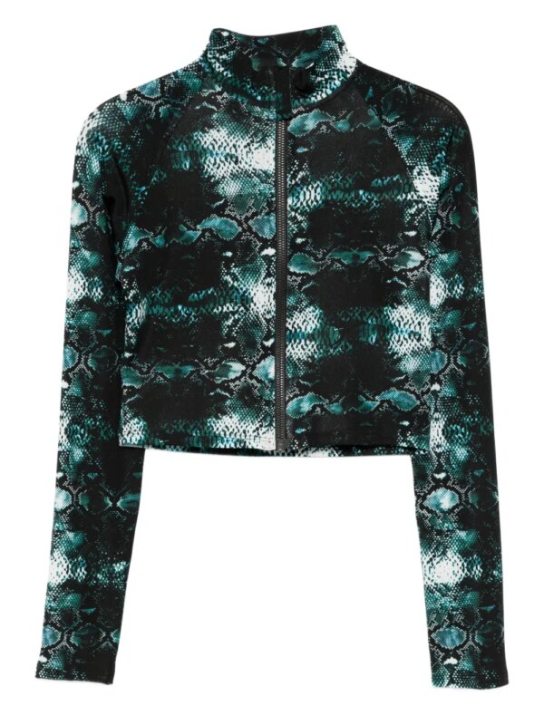 Tessitura Body Couture haut à imprimé peau de serpent - Vert