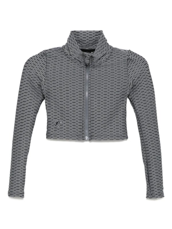 Tessitura Body Couture haut 3D à coupe crop - Gris