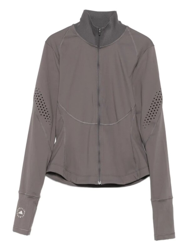 adidas by Stella McCartney veste zippée à découpes - Gris