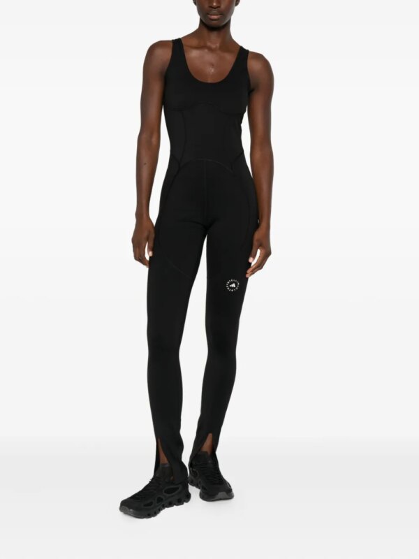adidas by Stella McCartney Trainings jumpsuit met split - Zwart