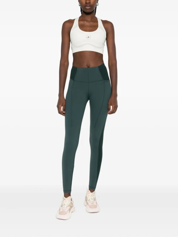 adidas by Stella McCartney Sport-bh met logoprint - Wit