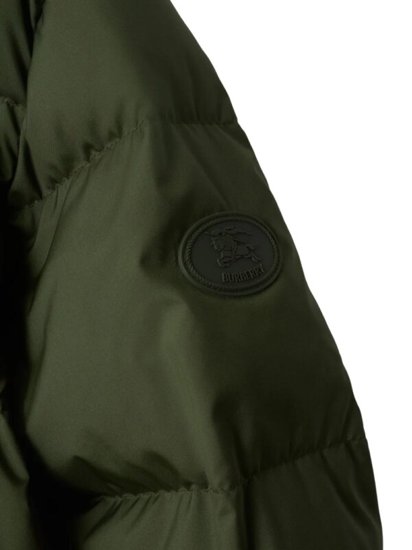 Burberry Donsjack met capuchon en Vintage Check-afwerking - Groen