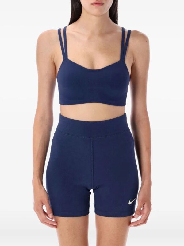 Nike brassière de sport à double bretelles - Bleu