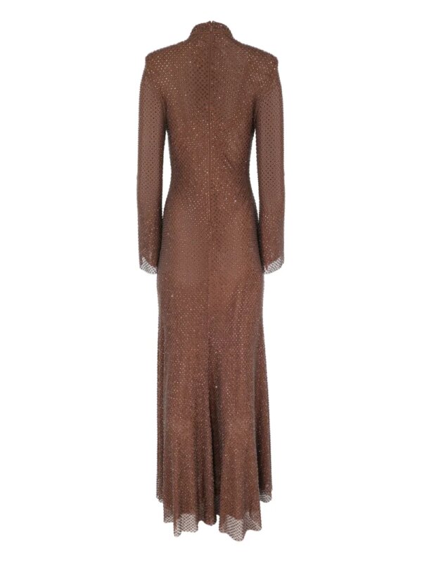 Self-Portrait Avondjurk verfraaid met stras - Bruin
