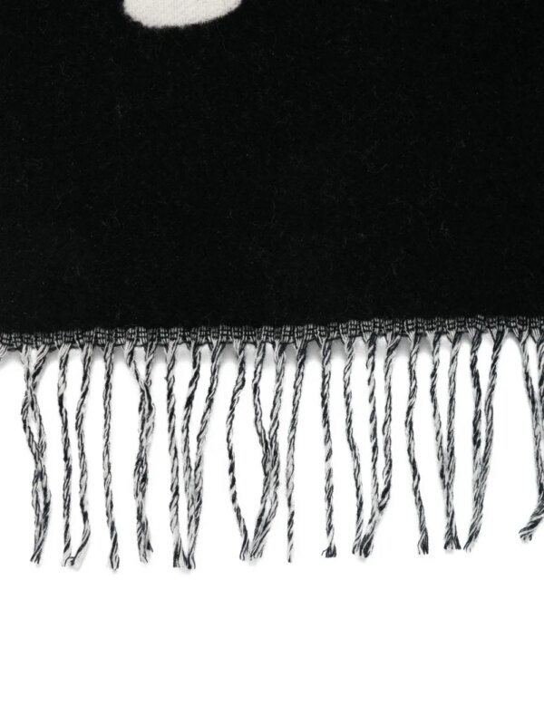 Marc Jacobs Sjaal met logo-jacquard en franje - Zwart