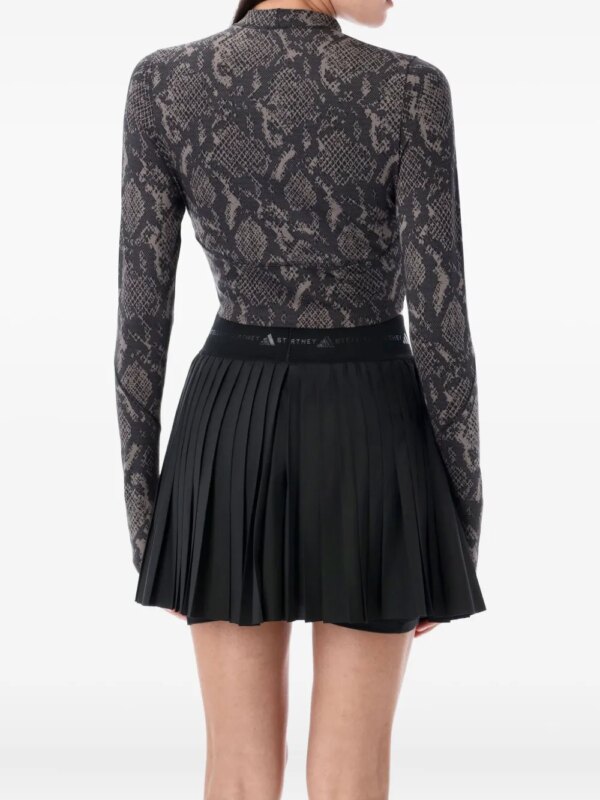 adidas by Stella McCartney Top met lange mouwen en slangenprint - Bruin