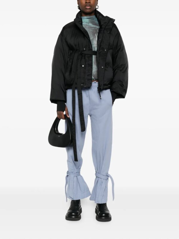 Y-3 Gewatteerd donsjack - Zwart