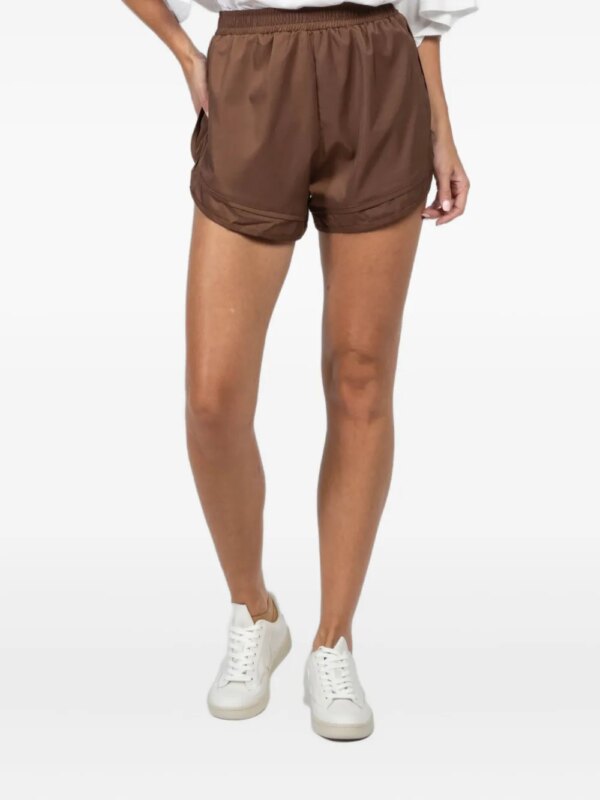 FREEDÉR short de sport à taille élastiquée - Marron