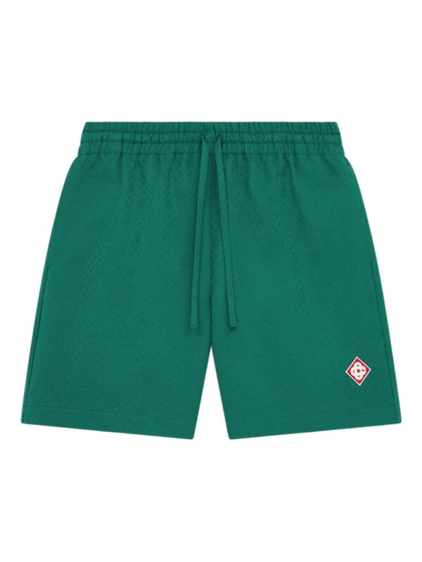 Casablanca short à motif monogrammé en jacquard - Vert