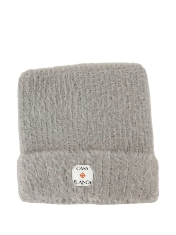 Casablanca bonnet à design carré - Gris