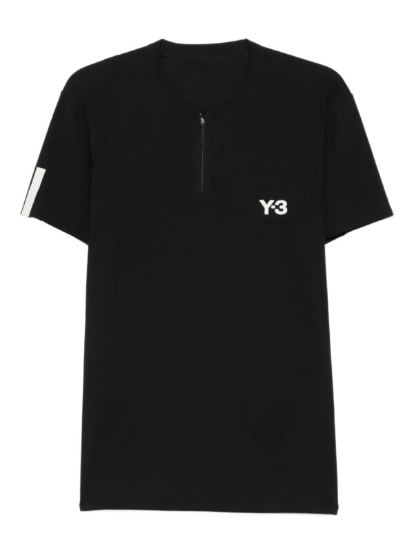 Y-3 t-shirt à col zippé - Noir