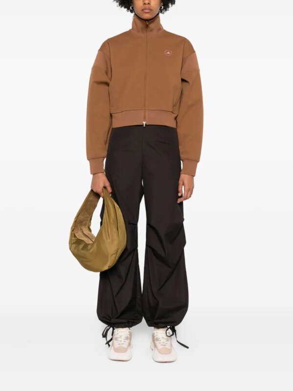 adidas by Stella McCartney Sweater met vlakken en rits - Bruin