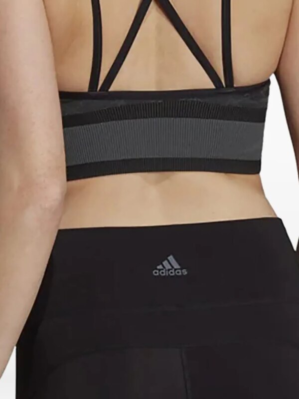 adidas All Me Wanderlust naadloze lange sport-bh - Grijs