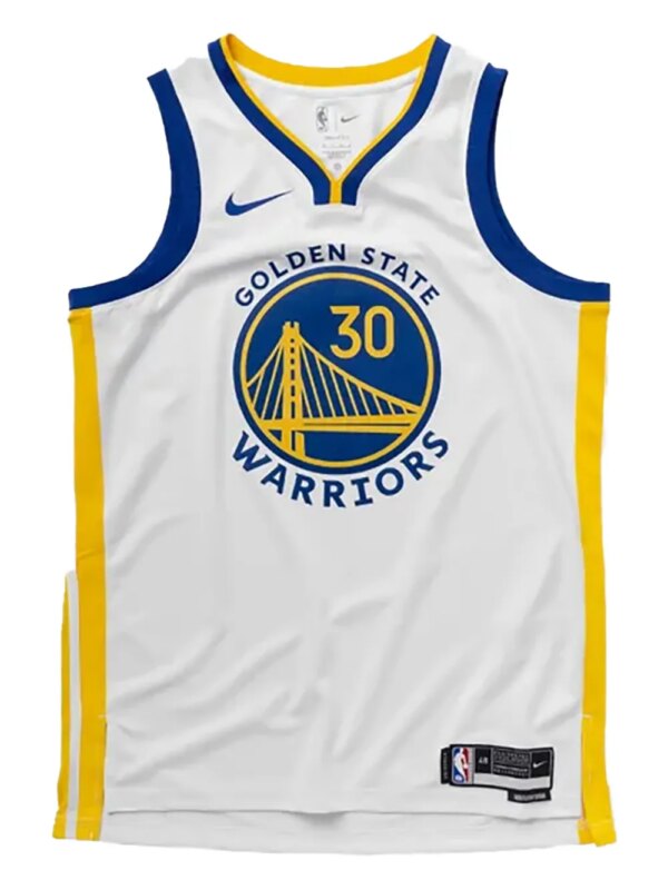 Nike x NBA débardeur Golden State Warriors Association 'White/Yellow/Blue' - Blanc