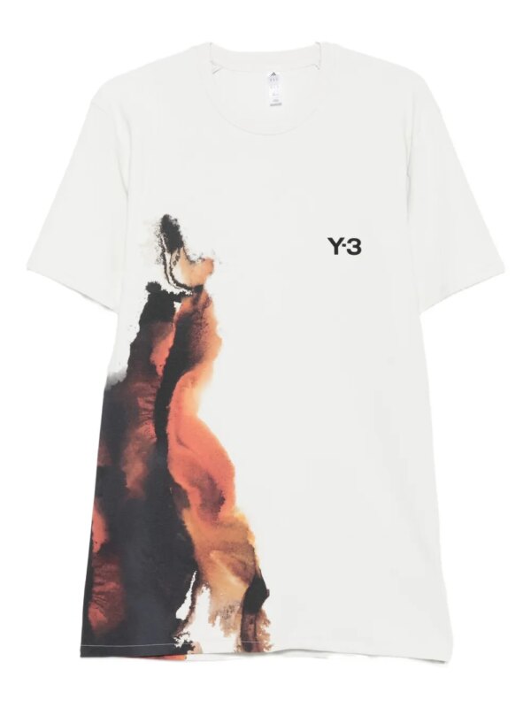 Y-3 t-shirt à imprimé abstrait - Gris