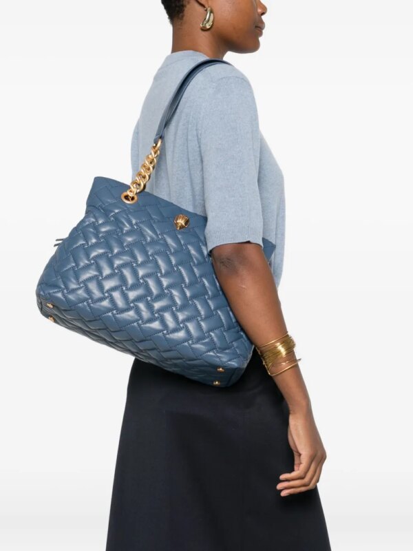 Kurt Geiger London Kensington gewatteerde shopper met kettingdetail - Blauw