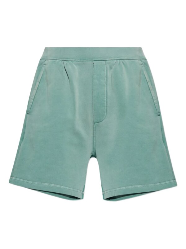 DSQUARED2 short en coton à logo brodé - Vert