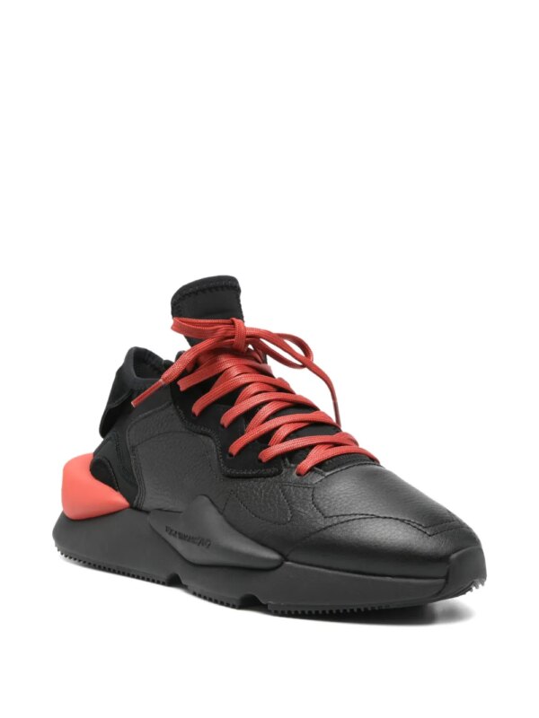 Y-3 Kaiwa sneakers met leren vlakken - Zwart