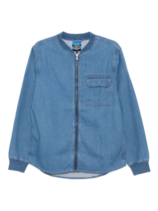 SPORT b. by agnès b. veste à patch logo - Bleu