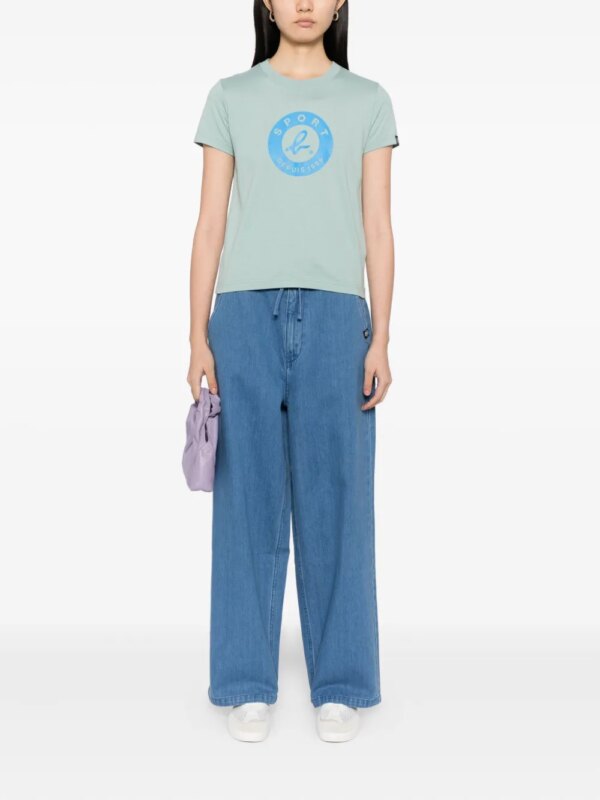 SPORT b. by agnès b. T-shirt met logoprint - Groen