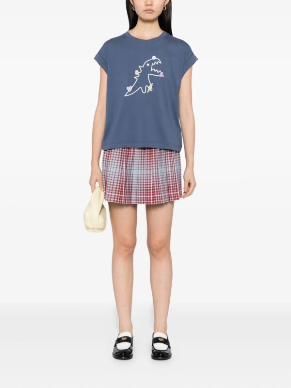 SPORT b. by agnès b. Katoenen T-shirt met logoprint - Blauw