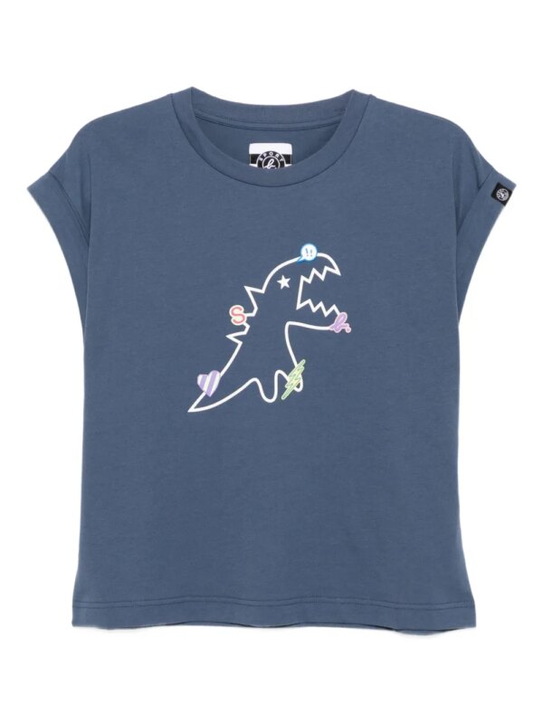 SPORT b. by agnès b. t-shirt en coton à logo imprimé - Bleu