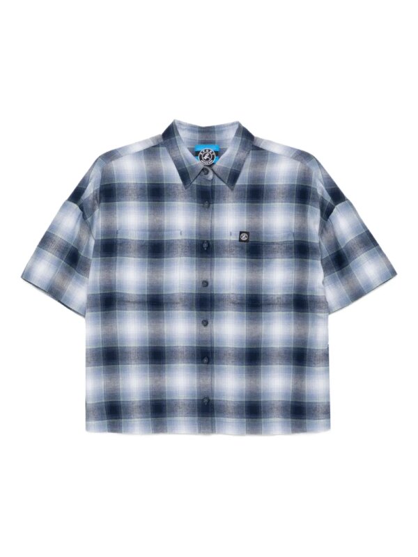 SPORT b. by agnès b. chemise en coton à carreaux - Bleu