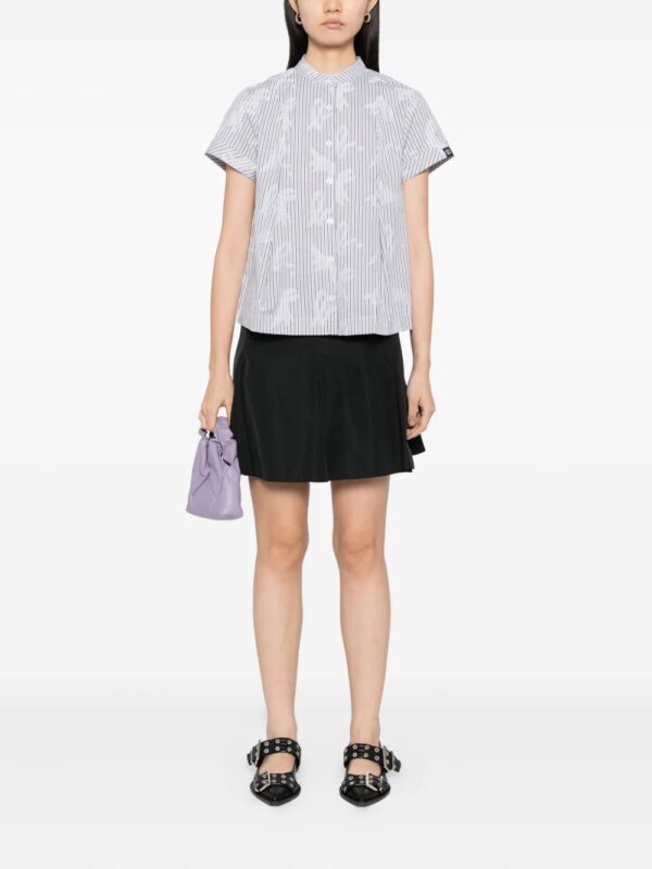 SPORT b. by agnès b. Blouse met ronde opstaande kraag - Wit