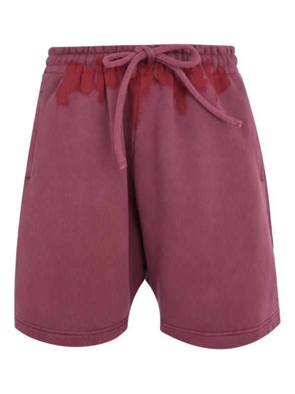 Palm Angels logo-waistband sweatshorts - Rouge