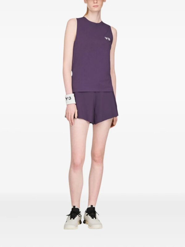 Y-3 Performance top met logoprint en uitgesneden details - Paars