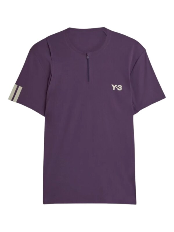 Y-3 t-shirt à col zippé - Violet