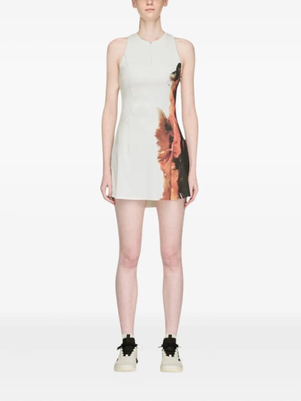 Y-3 Mini-jurk met abstracte print - Beige