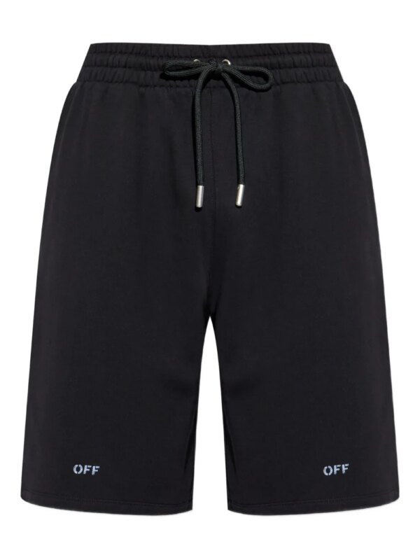 Off-White short à logo imprimé - Noir
