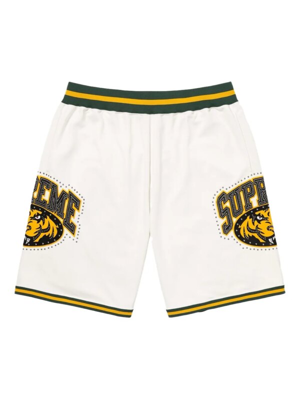 Supreme short à logo tigre clouté - Blanc