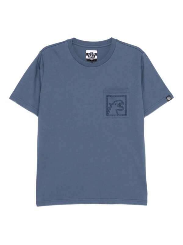 SPORT b. by agnès b. t-shirt à logo brodé - Bleu