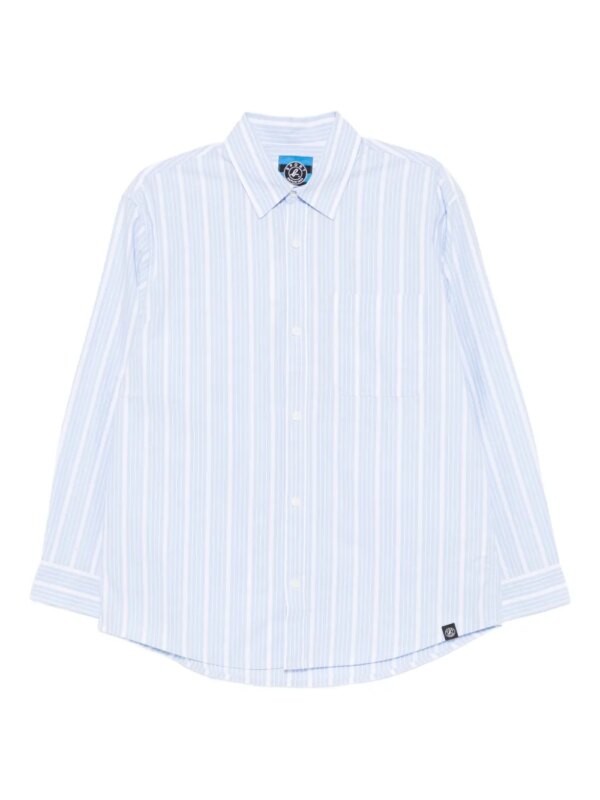 SPORT b. by agnès b. chemise cintrée à rayures - Bleu