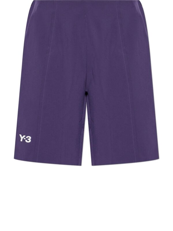 Y-3 short de sport à logo imprimé - Violet