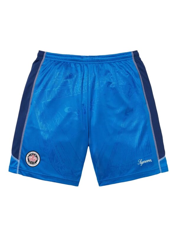 Supreme short de football à motif en jacquard - Bleu