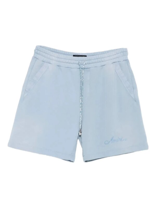 AMIRI short à logo brodé - Bleu