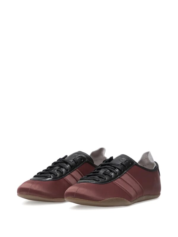 Y-3 satin-paneled lace-up trainers - Rood