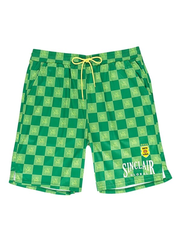 Sinclair short de sport à carreaux - Vert
