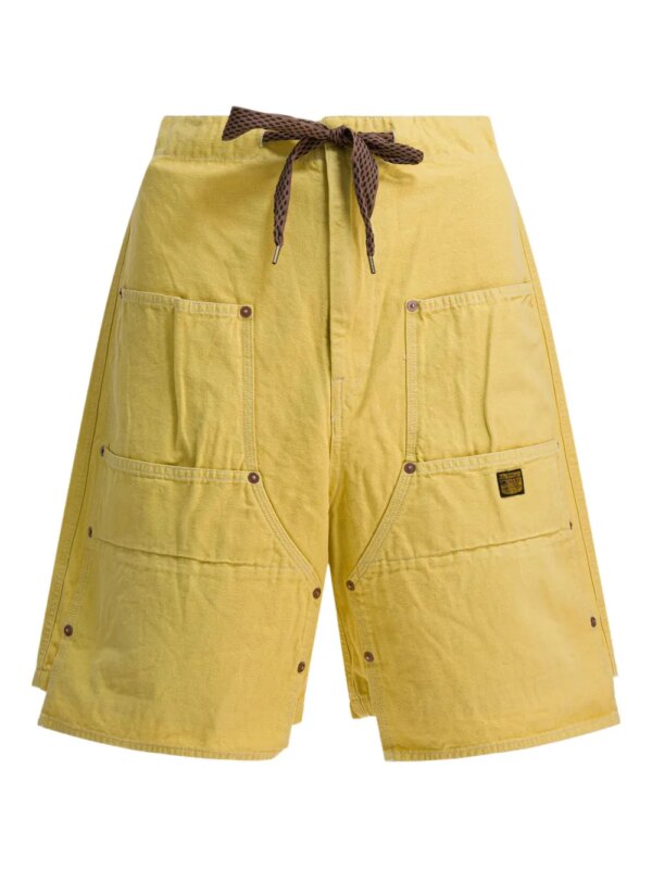 KAPITAL short de sport à poches cargo - Jaune