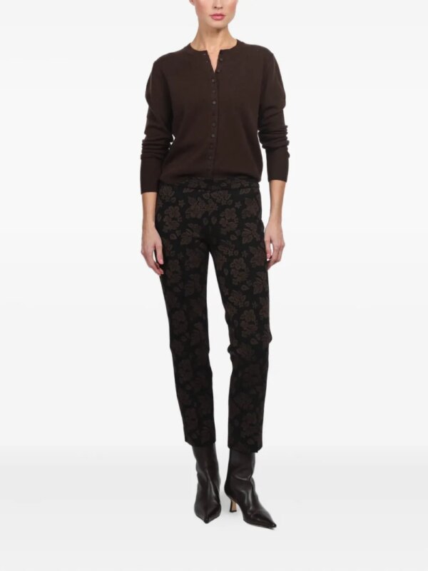 High Sport Broek met bloemenpatroon - Zwart